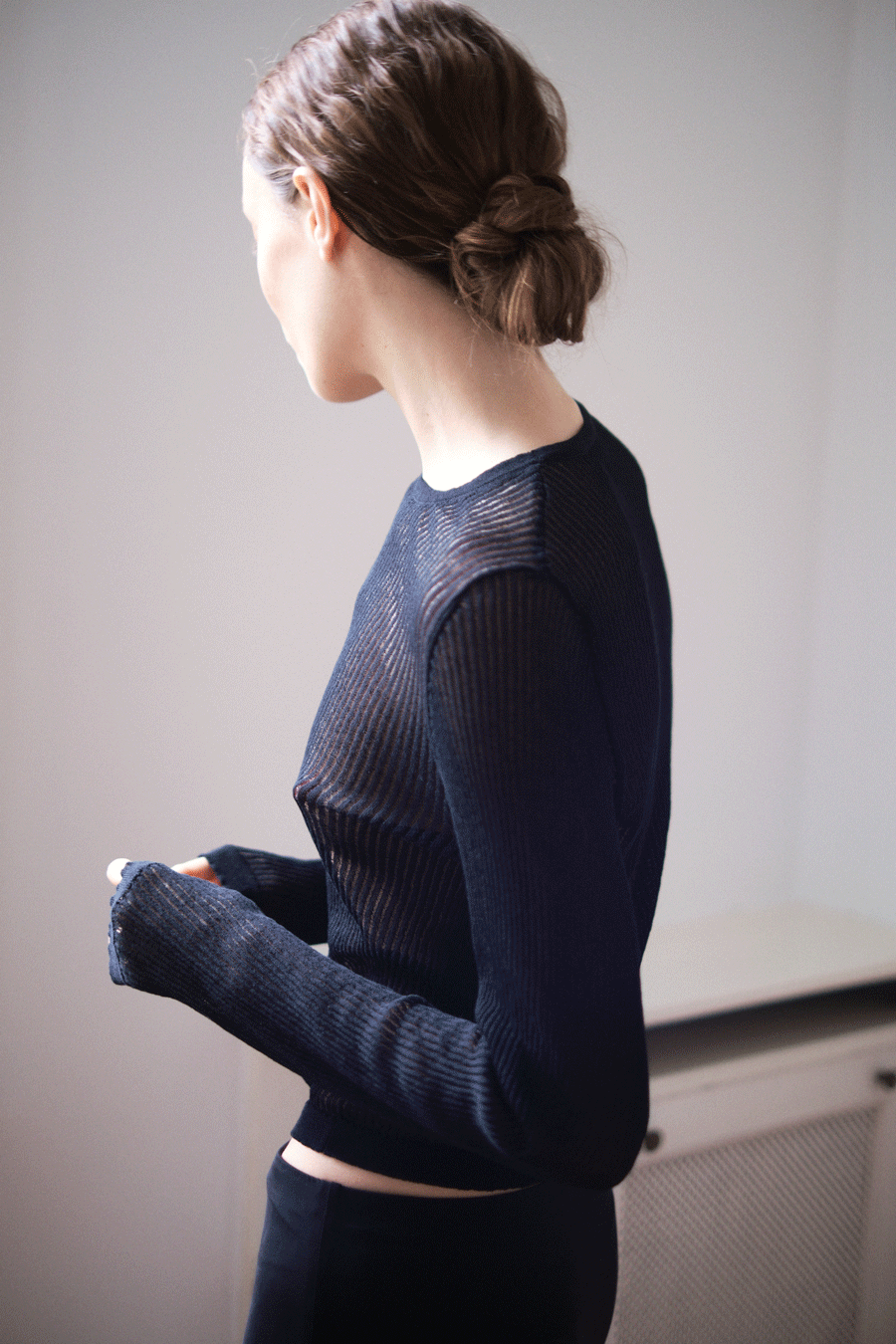 Load image into Gallery viewer, Sheer Knit Top - Black