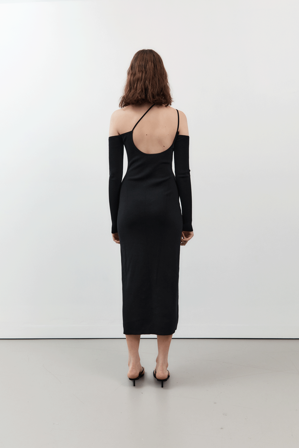 Load image into Gallery viewer, Knit Midi Dress - Black