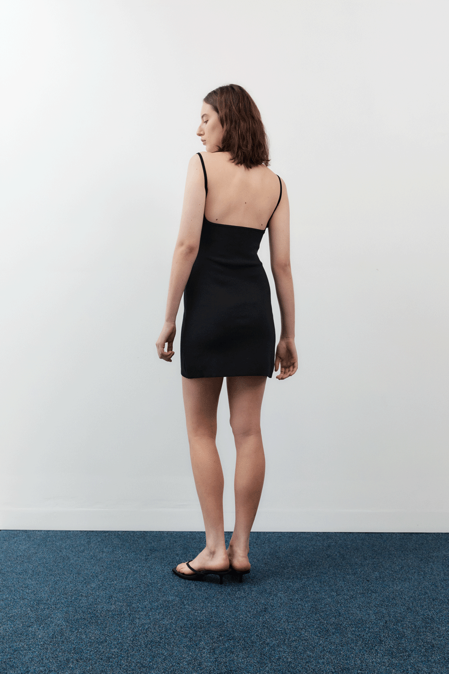 Load image into Gallery viewer, Knit Mini Dress - Black