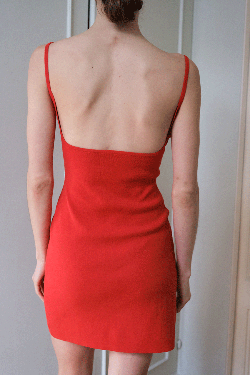 Load image into Gallery viewer, Knit Mini Dress - Red