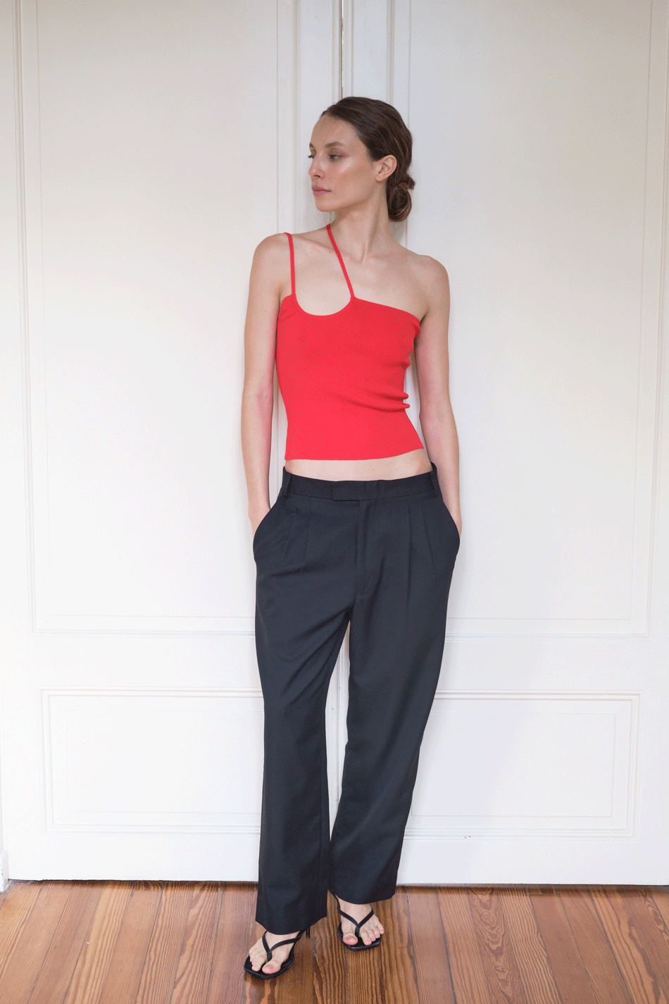 Load image into Gallery viewer, Straps Knit Top - Red