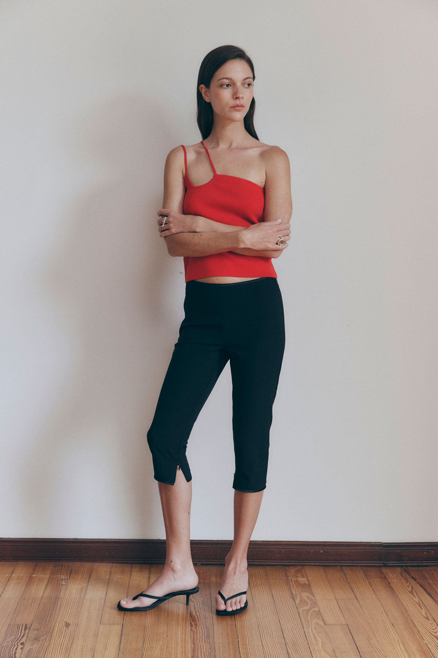 Load image into Gallery viewer, Straps Knit Top - Red