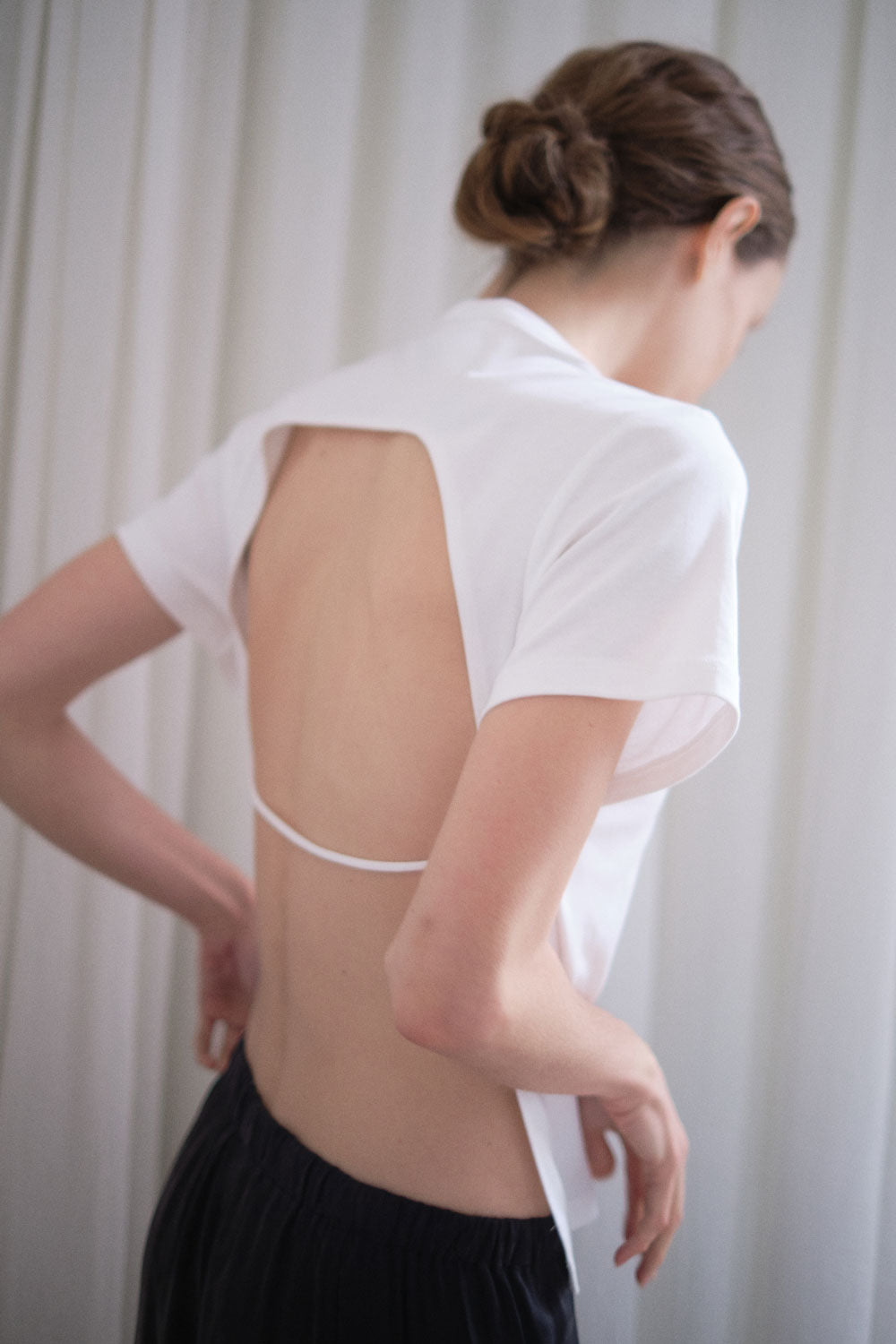 Load image into Gallery viewer, Open Back Tee - Off White