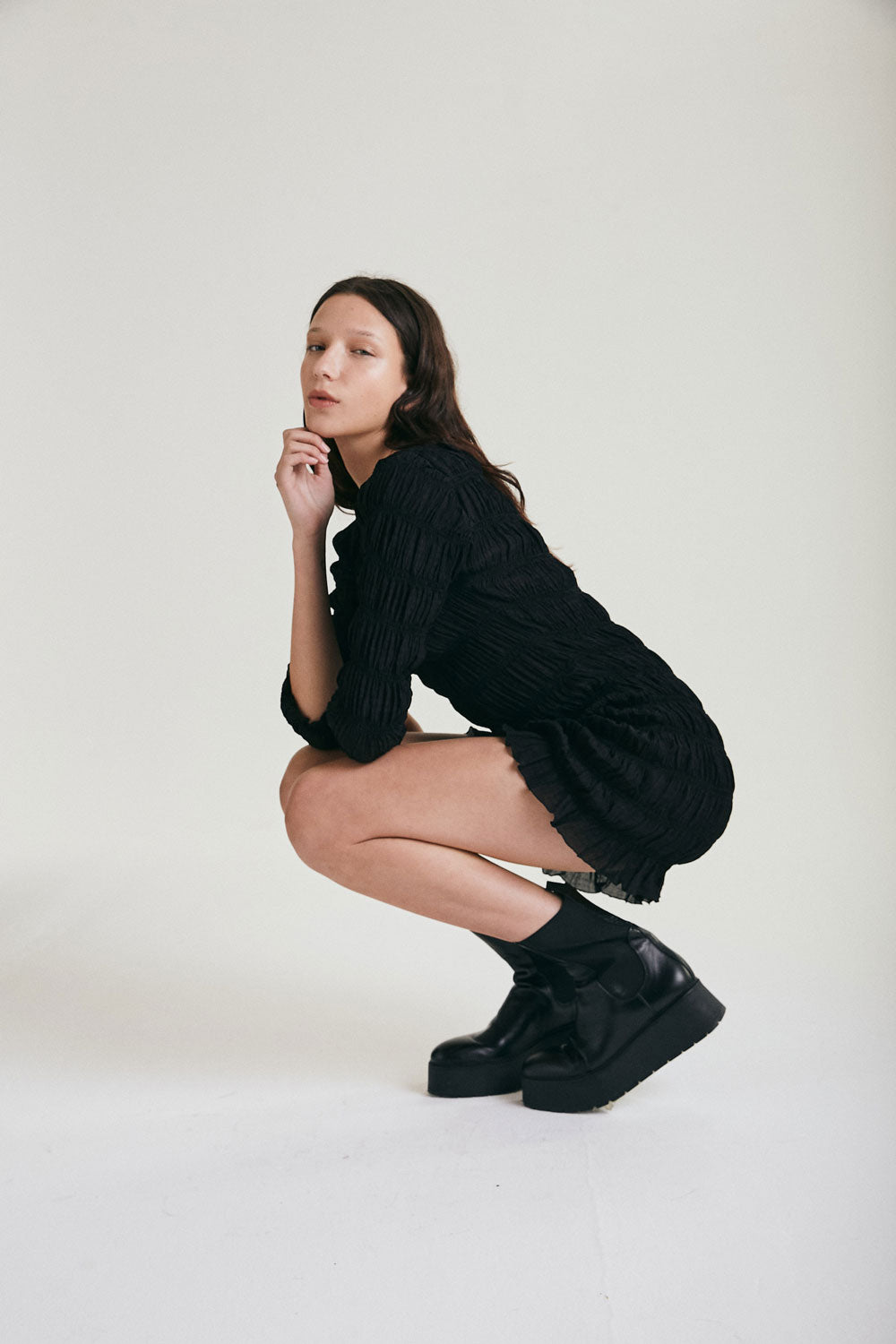 Load image into Gallery viewer, DAWN DRESS - BLACK