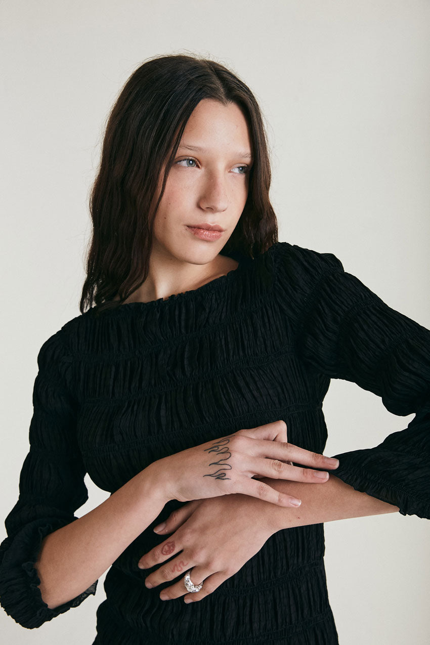 Load image into Gallery viewer, DAWN DRESS - BLACK