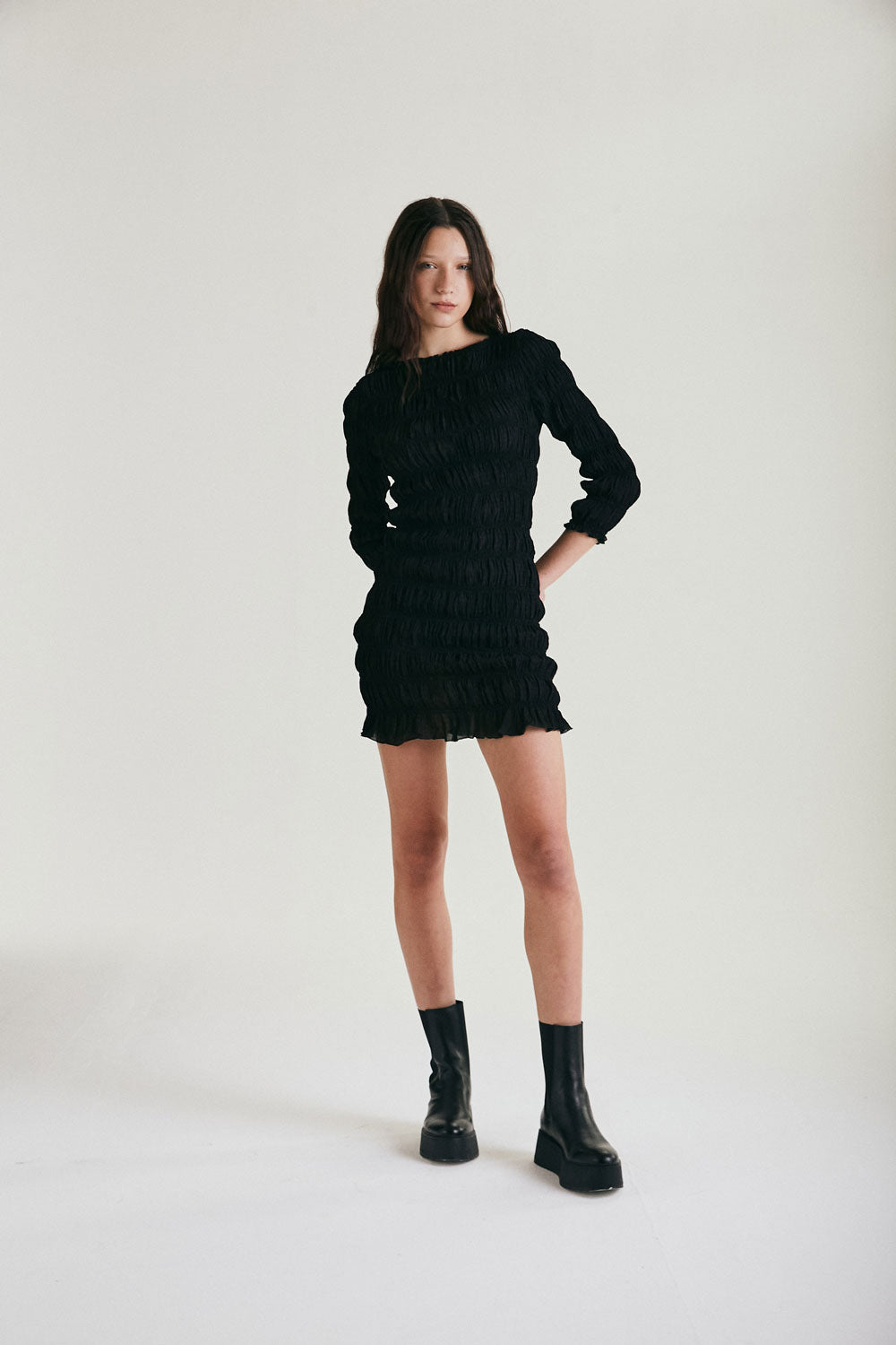 Load image into Gallery viewer, DAWN DRESS - BLACK