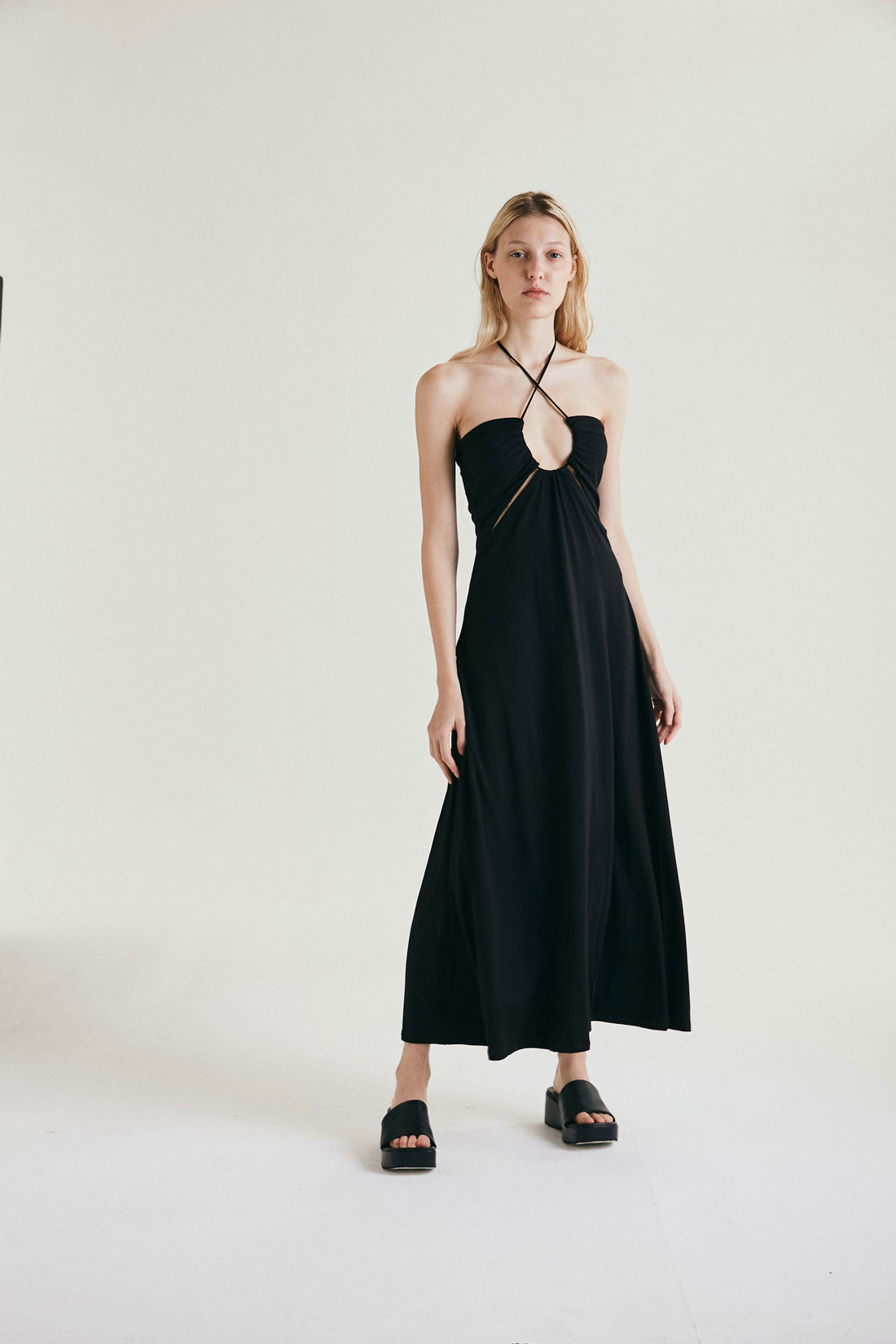Load image into Gallery viewer, LUNA DRESS - BLACK