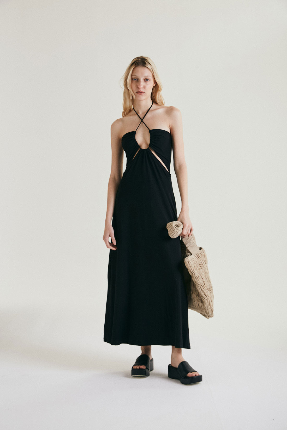 Load image into Gallery viewer, LUNA DRESS - BLACK