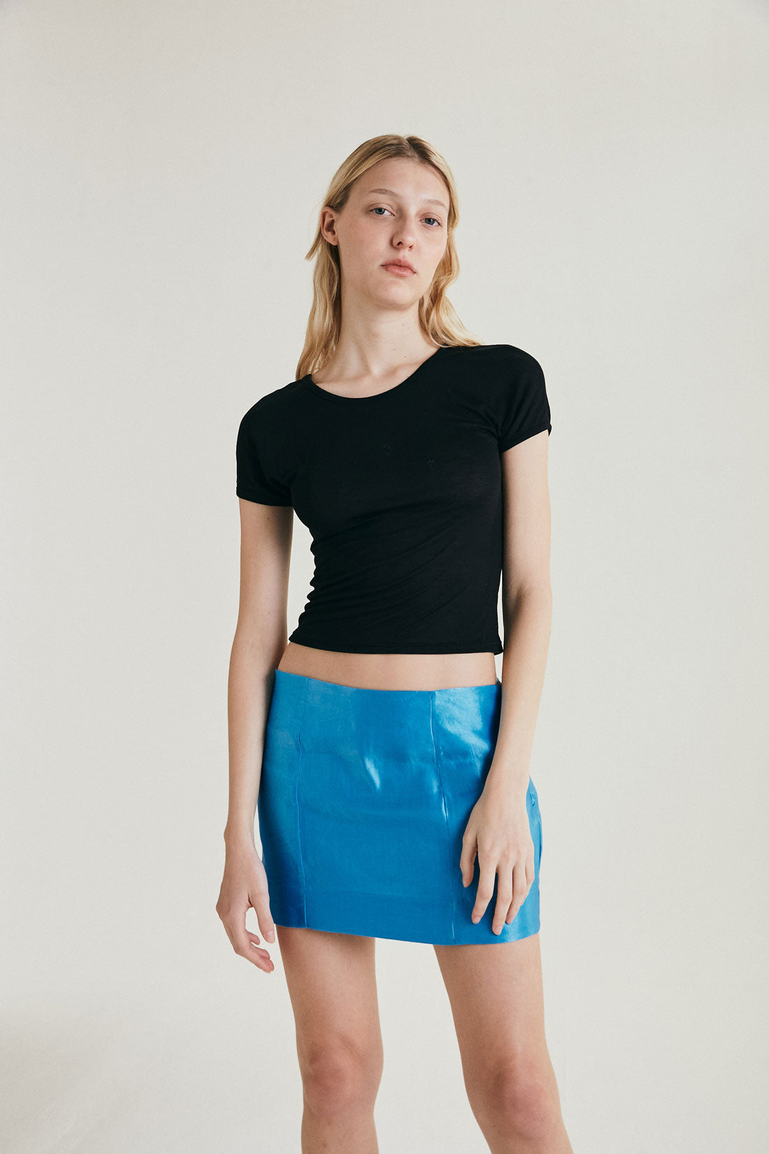 Load image into Gallery viewer, MENEO MINI SKIRT - CYAN