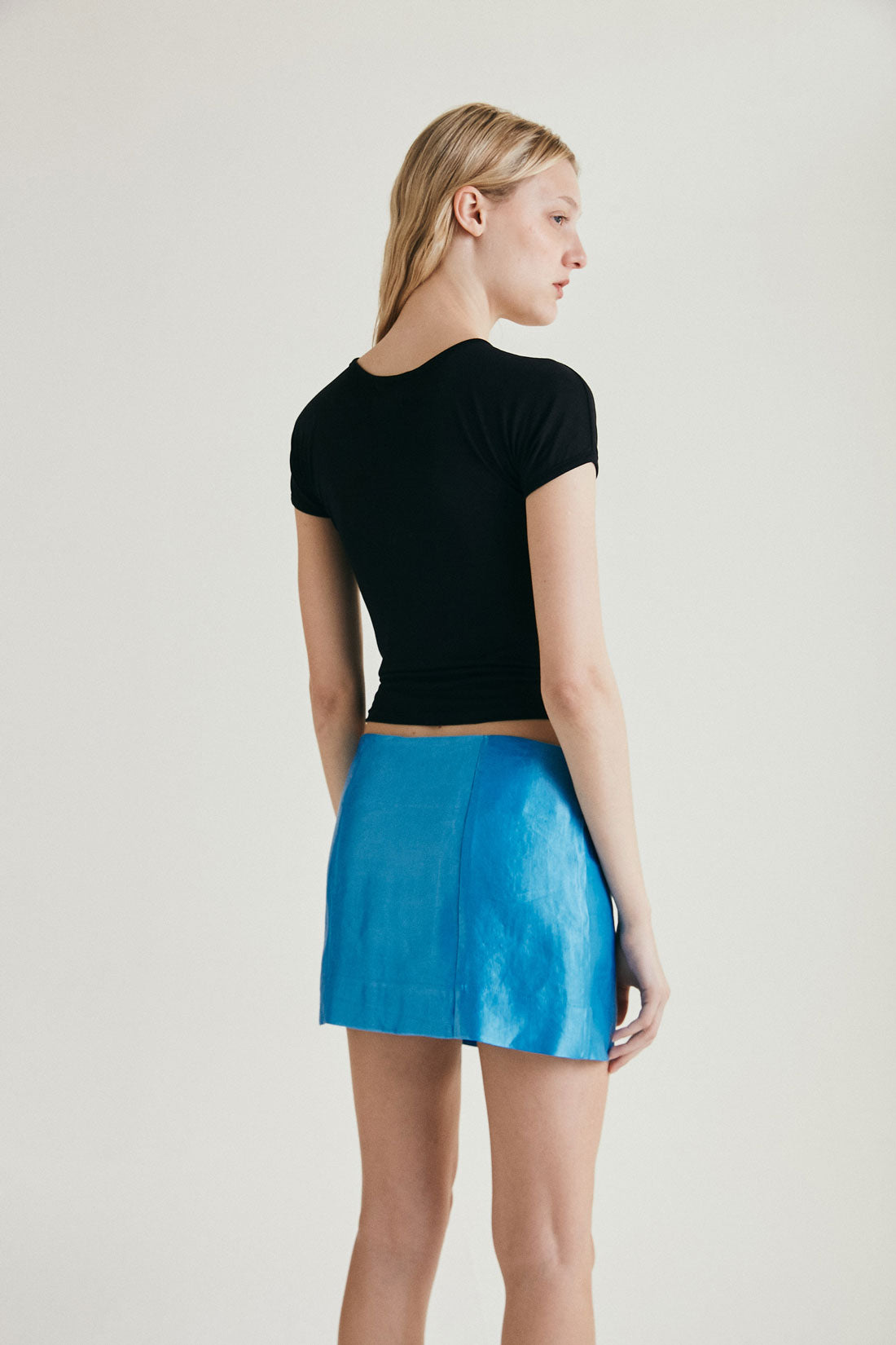 Load image into Gallery viewer, MENEO MINI SKIRT - CYAN