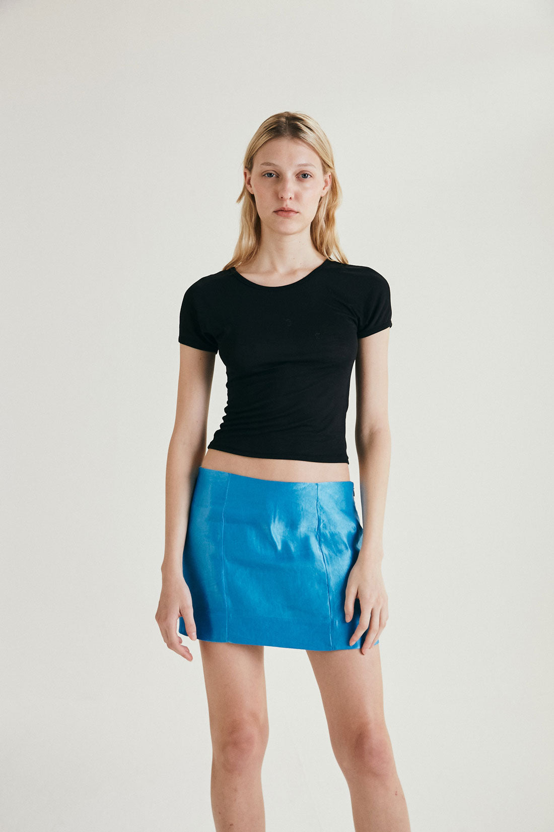 Load image into Gallery viewer, MENEO MINI SKIRT - CYAN