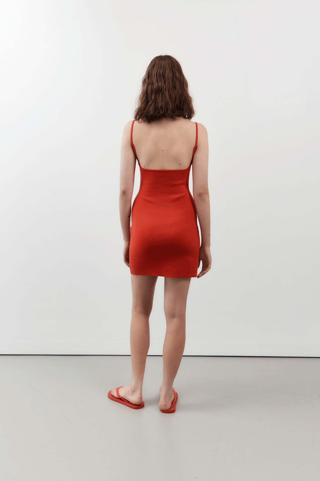 Knit Mini Dress- Red - Cotton - Timeless - Elevated