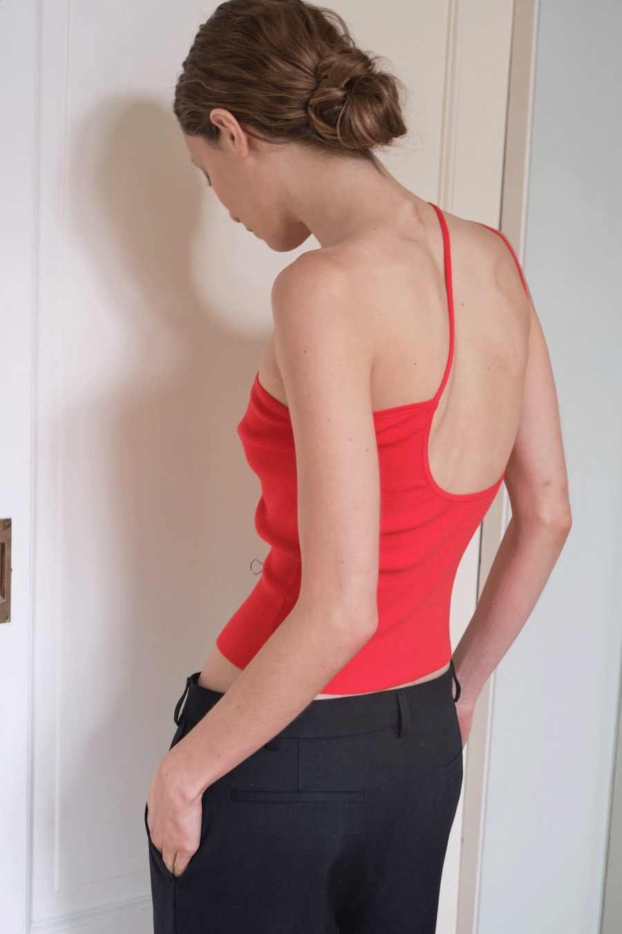 Load image into Gallery viewer, Straps Knit Top - Red
