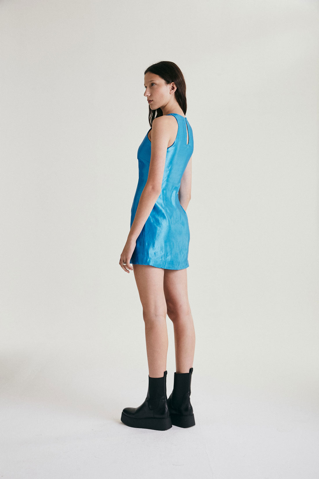 Load image into Gallery viewer, GALACTICO DRESS - CYAN
