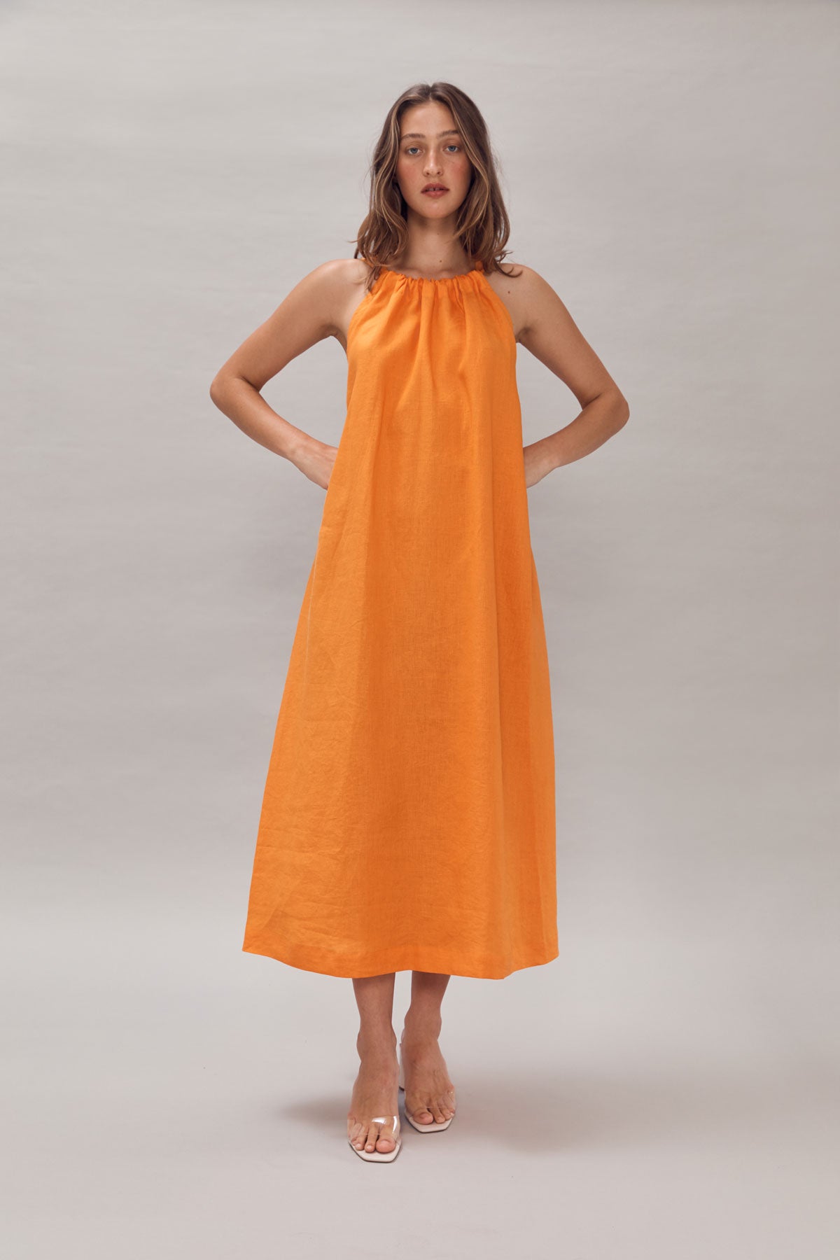 Load image into Gallery viewer, Quebracho Dress - Tangerine
