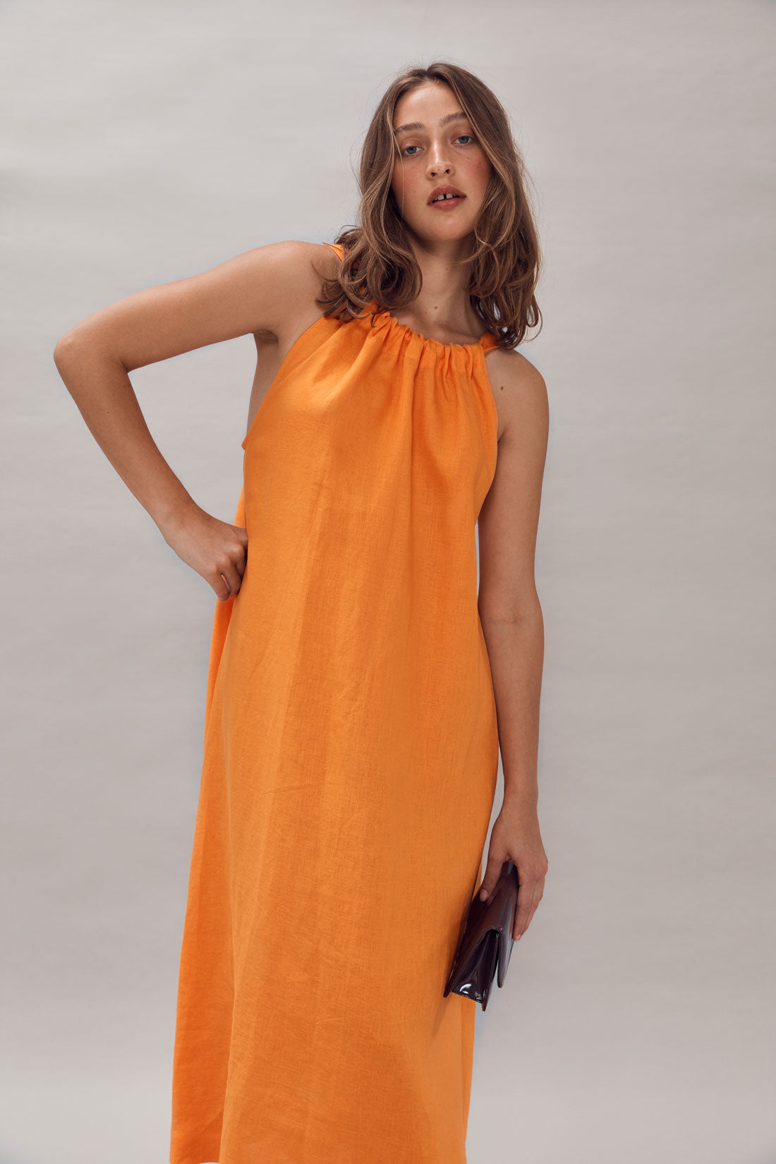 Load image into Gallery viewer, Quebracho Dress - Tangerine

